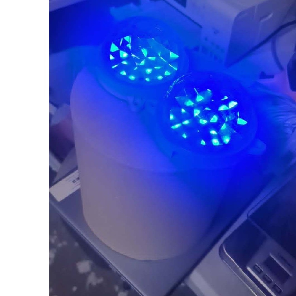 RGB LED Disco Ball Party Lights with Music Remote and AC Adapter 2 Pack White